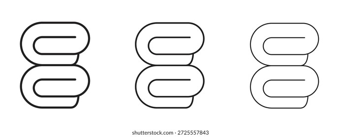 blanket icon thin line symbol on white background, editable stroke vector illustration