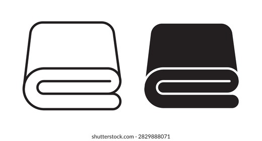 blanket icon thin white vector..