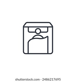 blanket icon. vector.Editable stroke.linear style sign for use web design,logo.Symbol illustration.