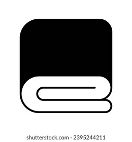 blanket icon with white background vector stock illustration