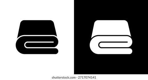 Iconos de la manta de diseño de silueta de Vector. Ilustración de Diseño gráfico plano de Vector.