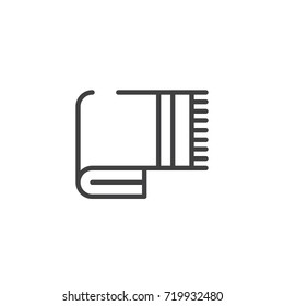 Blanket line icon, outline vector sign, linear style pictogram isolated on white. Symbol, logo illustration. Editable stroke
