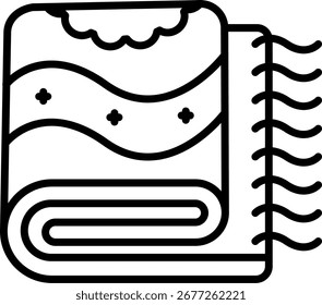 Línea de manta de diseño de icono de Vector