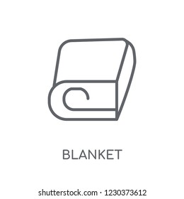 Blanket linear icon. Modern outline Blanket logo concept on white background from Hotel and Restaurant collection. Suitable for use on web apps, mobile apps and print media.