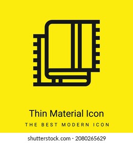Icono mínimo de material amarillo brillante