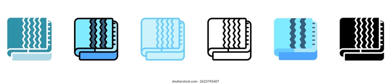 blanket multi style, mini illustration icon set. use for modern concept, print, UI, UX kit, web and app development. Vector EPS 10, related to winter, cold season.