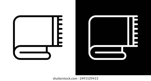 Blanket umrissenes Icon-Set in schwarz-weiß Farben