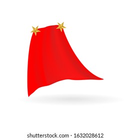blanket red, decorated with gold stars