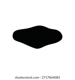 Diseño plano de Vector de icono de silueta de manta.