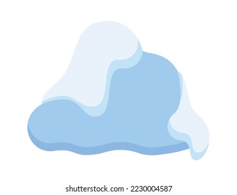Blanket of snow flat icon Typical winter weather