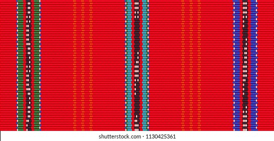 Blanket stripes seamless vector pattern. Background for Cinco de Mayo party decor or ethnic mexican fabric pattern with colorful stripes. Serape design