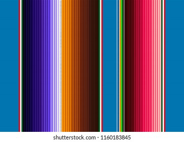 Blanket stripes seamless vector pattern. Background for Cinco de Mayo party decor or ethnic mexican fabric pattern with colorful stripes. Serape design