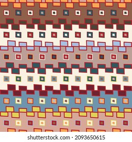 Blanket stripes seamless vector pattern. Fabric pattern with colorful stripes