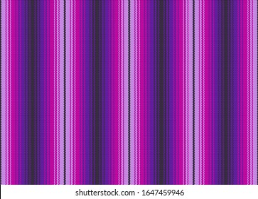 Blanket stripes vector pattern. Background for Cinco de Mayo party decor or ethnic mexican fabric pattern with colorful stripes. Serape design