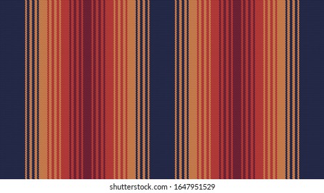 Blanket stripes vector pattern. Background for Cinco de Mayo party decor or ethnic mexican fabric pattern with colorful stripes. Serape design