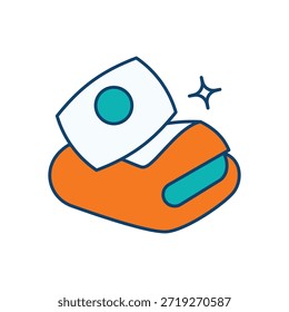 Icono de suministro de manta Vector ilustración de stock