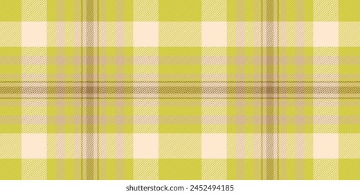 Blanket tartan vector texture, straight seamless plaid pattern. Improvement background fabric textile check in yellow and orange colors.