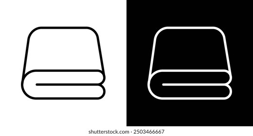 blanket thin line vector icon set.
