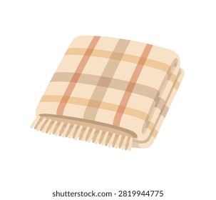 Blanket, throw, lap blanket, bedding, cold weather gear, heat retention, warmth, coziness, winter, autumnwinter, cold, chill, heating, cold weather items, season, household goods, daily necessities, home goods, interior, fabric, cloth, textile, checkered pattern, check, brown, beige,
simple, vector, icon, flat, illustration