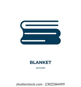 blanket vector icon. blanket, bedding, home filled icons from flat autumn concept. Isolated black glyph icon, vector illustration symbol element for web design and mobile apps