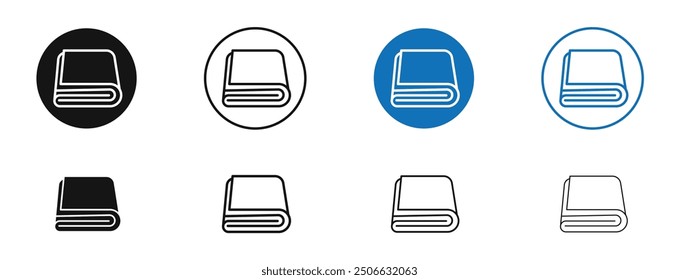 blanket vector icon in black and blue colors