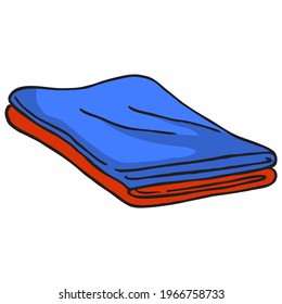 blanket vector illustration,
isolated on white background.top view