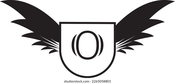 Blaqck White Wing Logo OF o