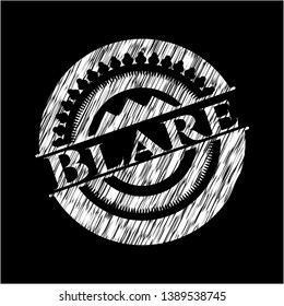 Blare on blackboard. Vector Illustration. Detailed.