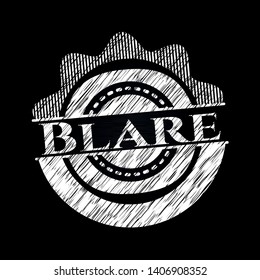 Blare on chalkboard. Vector Illustration. Detailed.