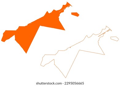 Blaricum village and municipality (Kingdom of the Netherlands, Holland, North Holland or Noord-Holland province) map vector illustration, scribble sketch map