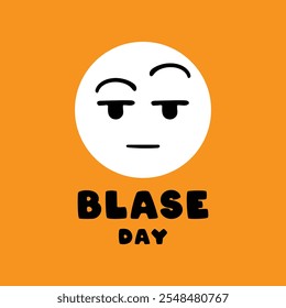 Blase Day. Orange background. Eps 10.