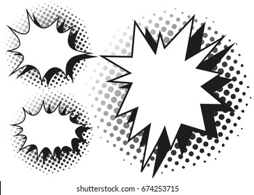 Blash-Splash-Vorlage in drei Designs Illustration