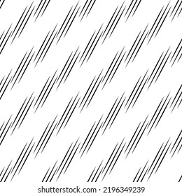 Blask diagonal stripes on white seamless pattern. Fashion graphic design. Modern stylish texture. Monochrome template for prints, textiles, wrapping, wallpaper, card, banner. Vector illustration