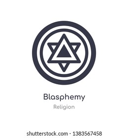 blasphemy icon. isolated blasphemy icon vector illustration from religion collection. editable sing symbol can be use for web site and mobile app