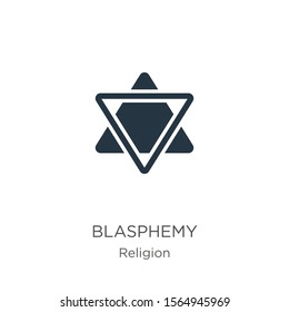 Blasphemy icon vector. Trendy flat blasphemy icon from religion collection isolated on white background. Vector illustration can be used for web and mobile graphic design, logo, eps10