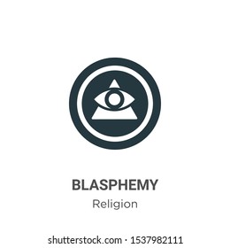 Blasphemy vector icon on white background. Flat vector blasphemy icon symbol sign from modern religion collection for mobile concept and web apps design.