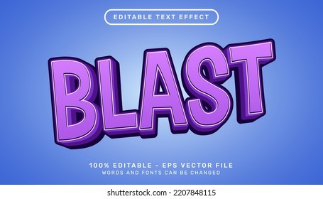 blast 3d text effect and editable text effect