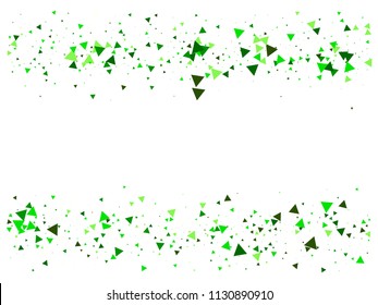 Blast, Broken Glass Memphis Vector Frame. Explosion, Triangle Flying Particles Grunge Border Design. Breakage Fast Moving Fragments Exploding Glass Frame. Shattered Fragments Cool Explosive Background