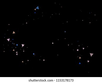 Blast, Burst, Moved Particles, Vector Explosion Background. Broken Glass Moving Memphis Grunge Fragmentation. Stars, Sparkles, Magic Cosmic Frame, Vortex, Shattered Fragments. Funky Cool Memphis.