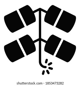 blast celebration vector glyph icon. Hindu festival, Hindu celebration icon,