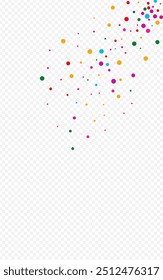 Blast Circle Independence Vector Transparent Background. Fun Confetti Banner. Christmas Dot Design. Celebrate Shine Carnaval Wallpaper.