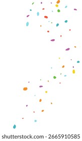 Blast Dot Carnaval Vector White Background. Abstract Shine Illustration. Effect Rain Invitation. Happy Circle Invitation Backdrop.