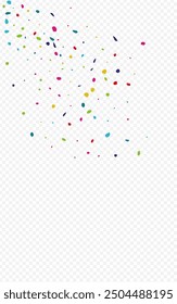 Blast Dot Fun Vector Transparent Background. Flying Dust Postcard. Effect Splash Design. Happy Confetti Decoration Backdrop.