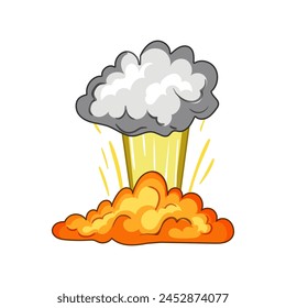 blast explosion effect cartoon. burst detonation, fireball debris, destruction chaos blast explosion effect sign. isolated symbol vector illustration