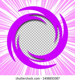 Blast Frame .Background of radial speed lines .Advertising banner vector .