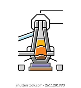 blast furnace steel production color icon vector. blast furnace steel production sign. isolated symbol illustration