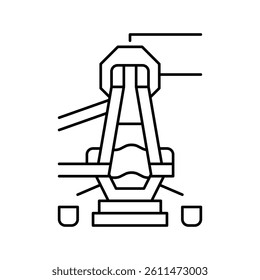 blast furnace steel production line icon vector. blast furnace steel production sign. isolated contour symbol black illustration