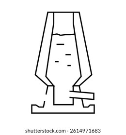 blast furnace steel production line icon vector. blast furnace steel production sign. isolated contour symbol black illustration