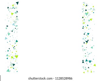 Blast Glass Shatter Memphis Vector Frame. Explosion, Triangle Flying Particles Grunge Border Design. Broken Moving Vortex Fragments Exploding Glass Frame. Shattered Fragments Cool Explosive Background