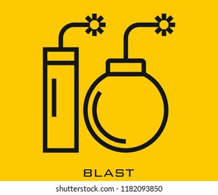 Blast icon signs